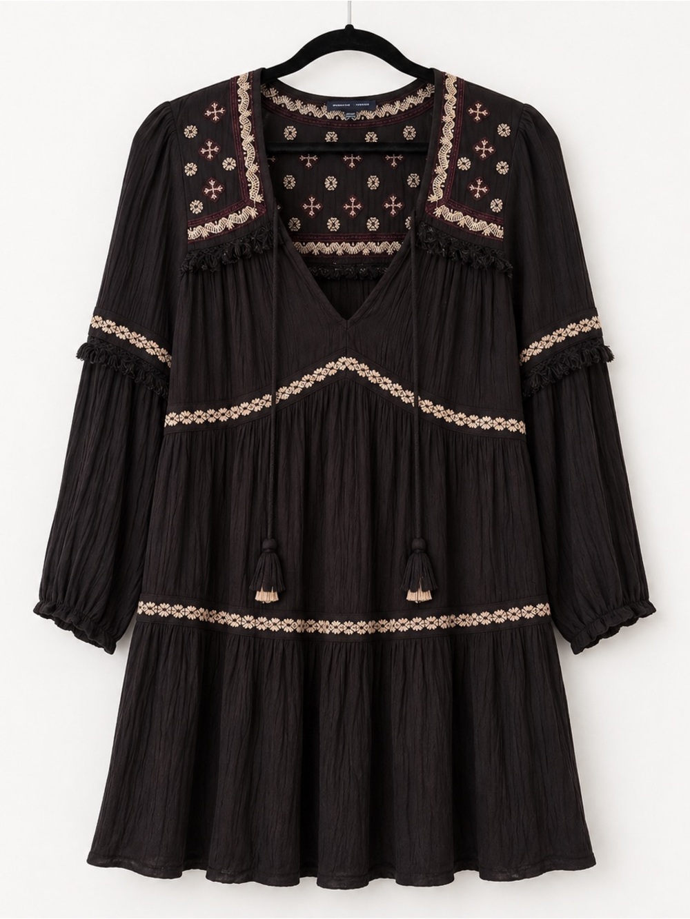 American Eagle Boho Embroidered Peasant Dress – Small